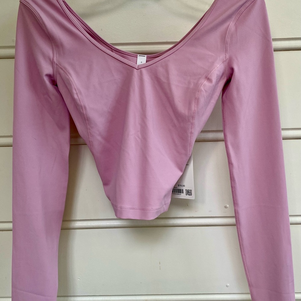 LULULEMON ALIGN LONG SLEEVE CROP SIZE 0 NEW WITH TAGS